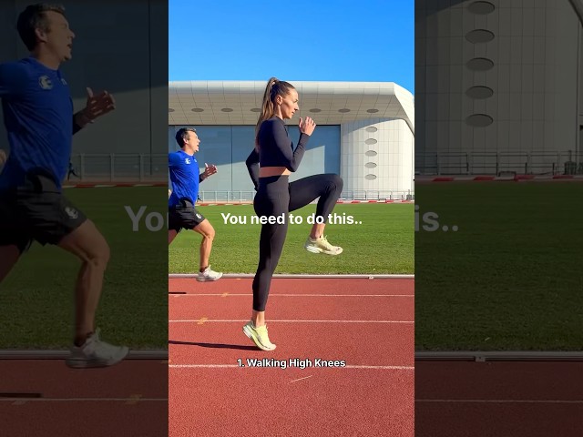 Do NOT skip this WARM UP ⚠️ #running #workout #drills #training #speed #sports