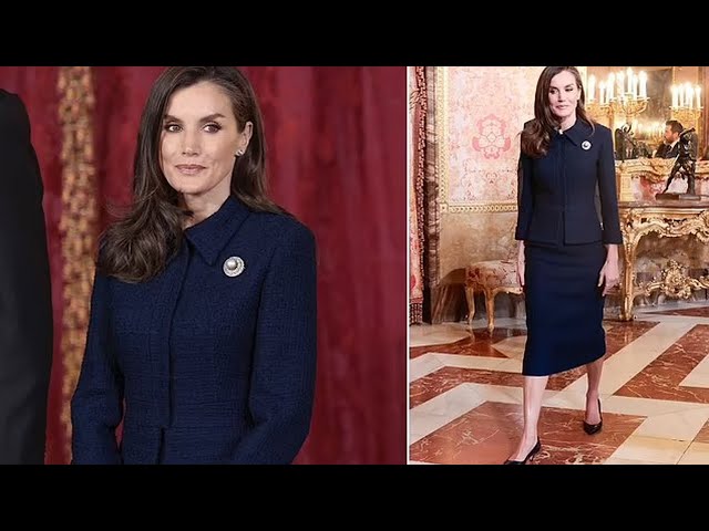 Queen Letizia’s Sparkling Brooch Welcomes Egyptian President