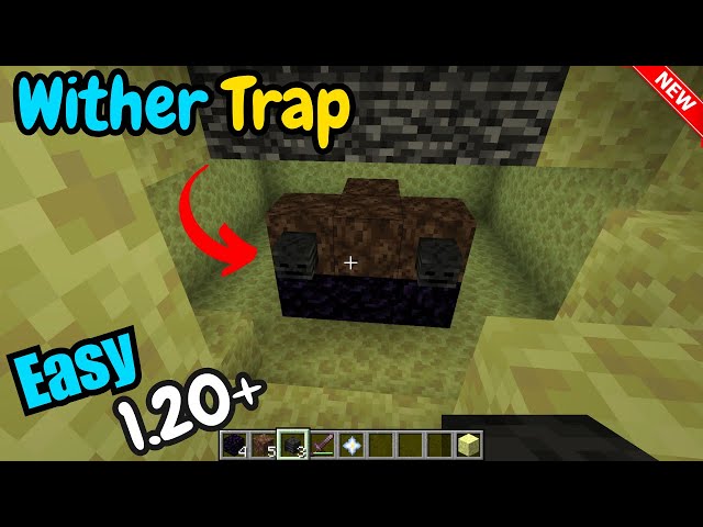 How to trap a wither under bedrock 2025 | kill the wither in Minecraft 1.20+