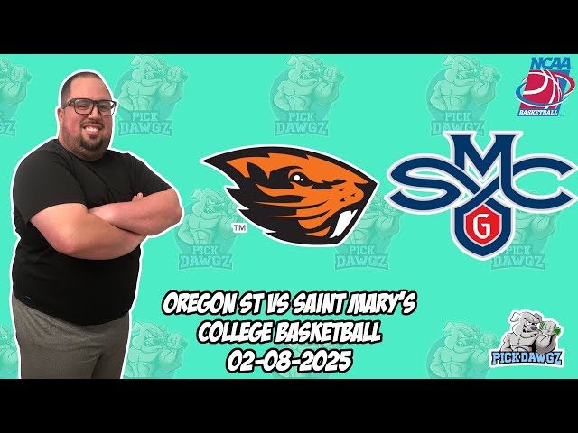 Oregon State vs Saint Mary's 2/8/25 Free College Basketball Picks and Predictions | NCAAB Pick