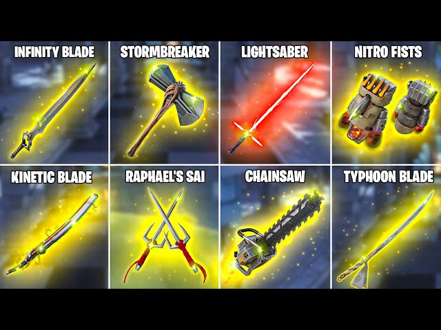 Evolution of All Fortnite Melee Weapons (Chapter 1 Season 1 - Chapter 6 Season 1)