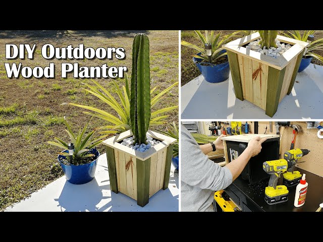 Wood Planter Box | Easy DIY $12 Wooden Plant Pot Container