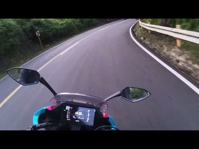 Riding uphill with Limited Edition CF Moto 300SR