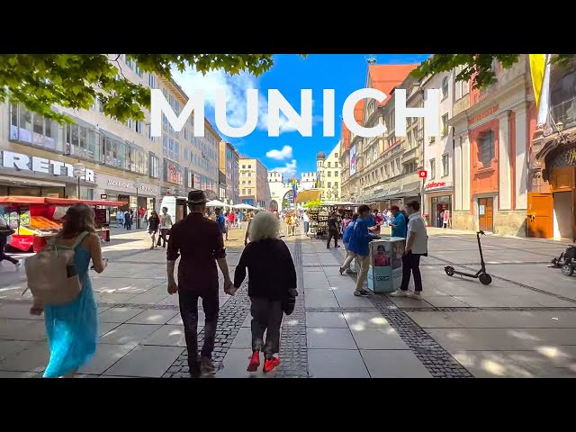 Walking in Munich (München) City Germany 4K 2022