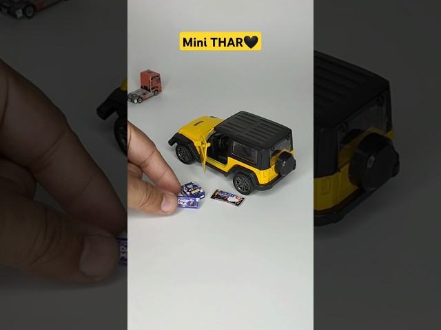 Amazing miniature THAR in yellow 💛#thar #suv #cars #modelcars #automobile #shorts #mahindrathar