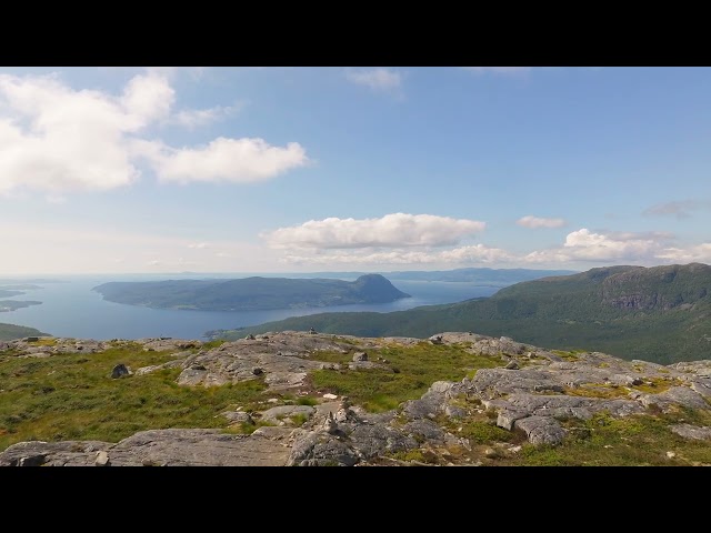 Rocky landscape over mountain hikes on the west coast of norway FREE STOCK VIDEO