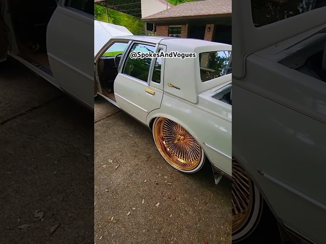 #Pearl White #BoxChevy #Caprice on #SpokesAndVogues #Daytons #RickRoss #Chevrolet #hiphop #rap