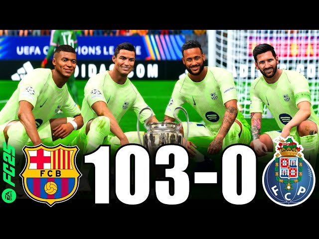 FC 25 | RONALDO, MESSI, MBAPPE, NEYMAR, YAMAL ALL STARS | BARCELONA 103-0 FC PORTO | UCL FINAL | 4K