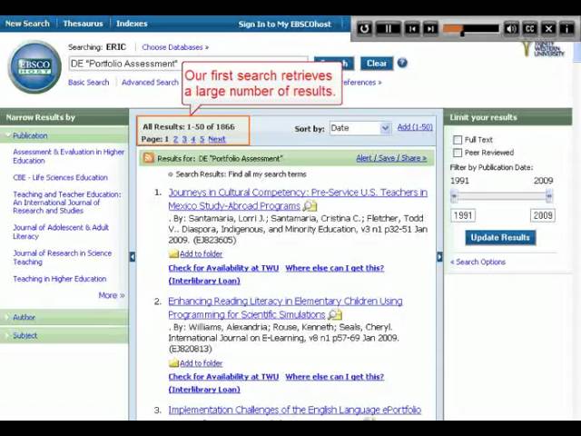 ERIC (EBSCO 2.0) Thesaurus Tutorial