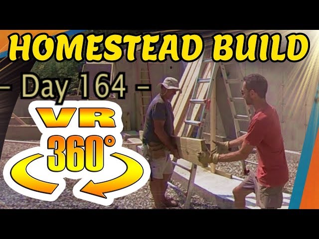 Homestead Building - Building the Center Beam of the House