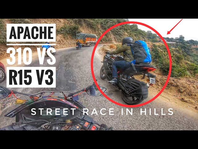 Apache 310 Vs R15 V3 Racing In Hills| Daily Observation|Kangra Himachal Pradesh| Watch Till End😁😁