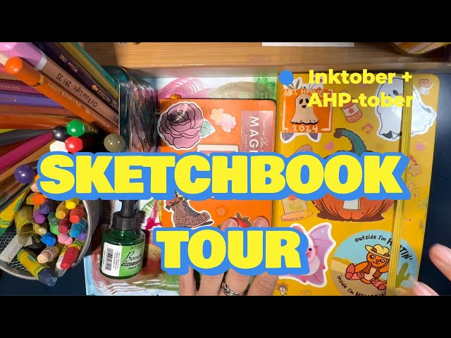 🌟 DOUBLE SKETCHBOOK TOUR! Inktober + AHP-tober 🎨