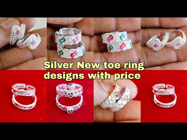 Silver toe ring designs with price 2025