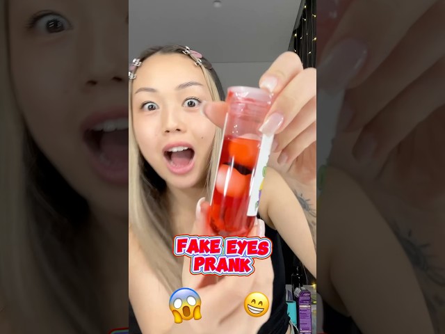 FAKE EYES PRANK #shorts #iribabyworld #prank