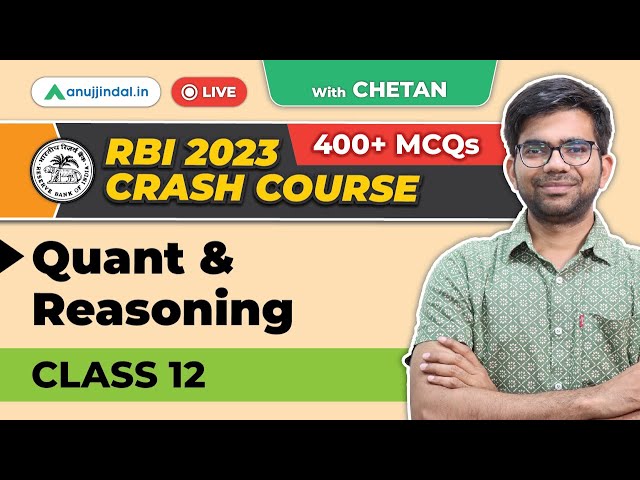 RBI Grade B 2023 Quant and Reasoning | Complete Reasoning RBI Grade B 2023 | Anuj Jindal