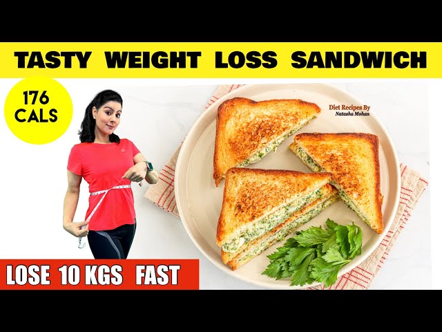 Yummiest Weight Loss Sandwich Recipe in Hindi | High Protein Veg Sandwich Recipe for Breakfast