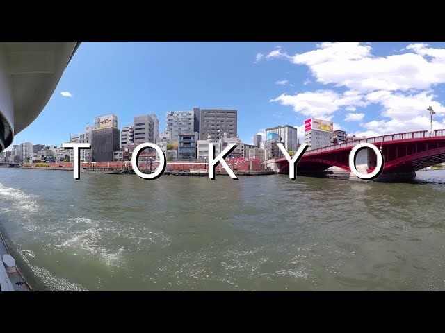 Tokyo River Cruise Water Bus Mizube Boat【4K 360° VR】