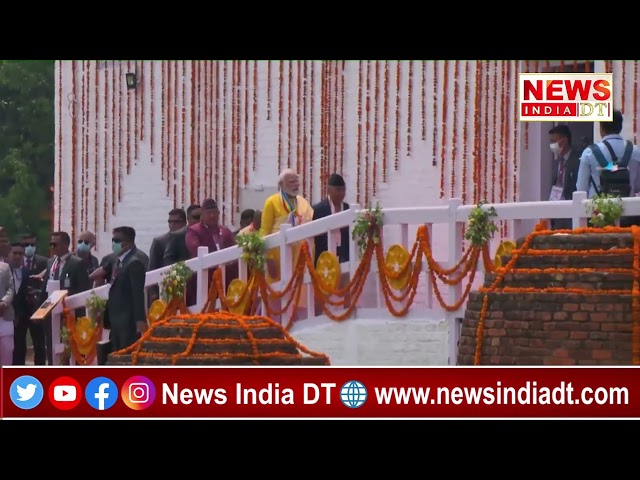 मोदी ने नेपाल के लुम्बिनी में माया देवी मंदिर में पूजा अर्चना की