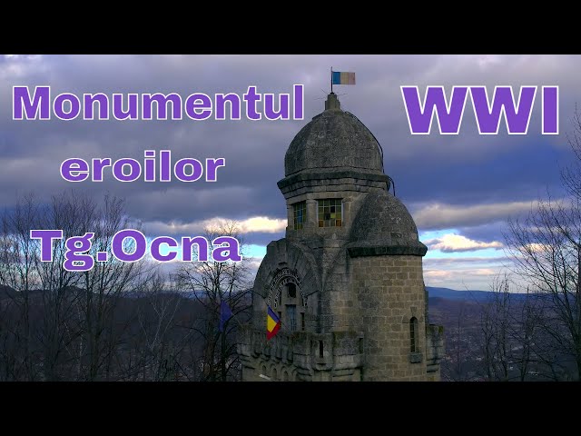 Monumentul Eroilor din Primul Razboi Mondial de pe Măgura Ocnei/Targul Ocna/Bacau/DJI Air 2s