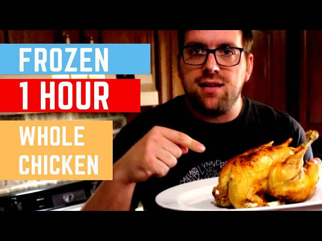 How to cook a FROZEN WHOLE CHICKEN in 1 HOUR | Ninja Foodi