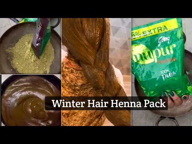 Winter Hair Henna Pack Natural Homemade hair mask Silky shiny Smooth hair Zoya ki Duniya