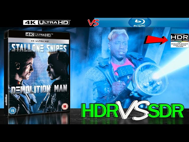 Demolition Man 1993 HDR ANALYSIS 4K Blu Ray vs 1080p BD SDR 100nits #TRUE_DIFFERENCE #WATCH_IN_HDR