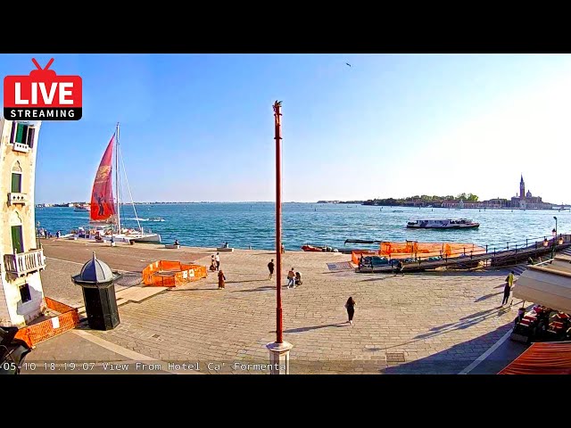 🔴 Bacino di San Marco from Via Garibaldi - Live View from Hotel Ca' Formenta Venezia