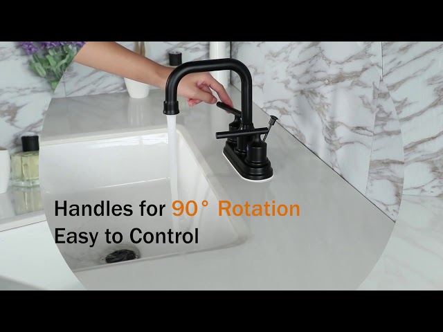 double handle matte black bathroom faucet black 2321400B