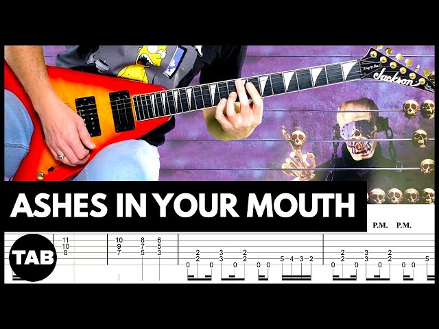 ASHES IN YOUR MOUTH Megadeth Guitar TAB | Cover | Lesson | Tutorial