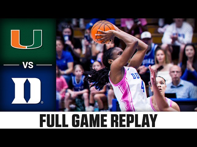 Miami vs. Duke Full Game Replay | 2024-25 ACC Women’s Basketball