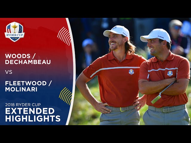 Woods & DeChambeau vs Fleetwood & Molinari | Extended Highlights | 2018 Ryder Cup