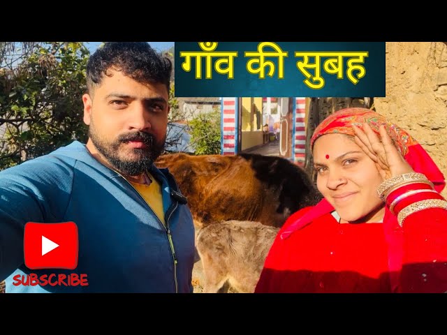 आज का व्लॉग मेरी प्यारी गाय के साथ | गाँव की सुबह का खास नज़ारा