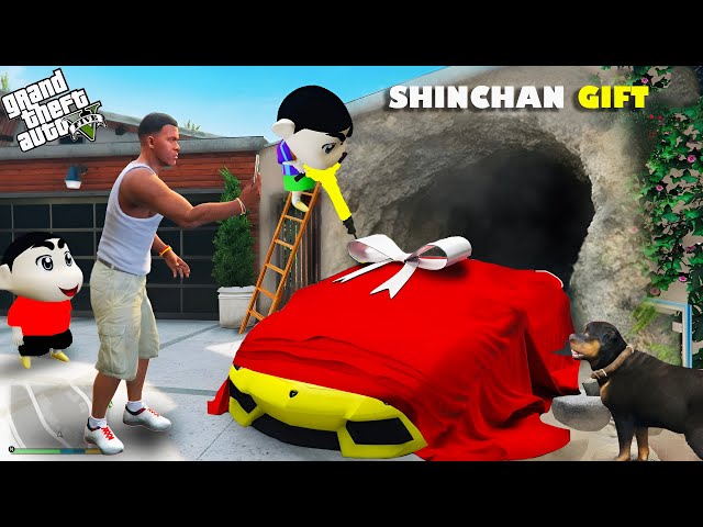 Franklin Gifting Shinchan & Pinchan Their Dream Car In GTA 5