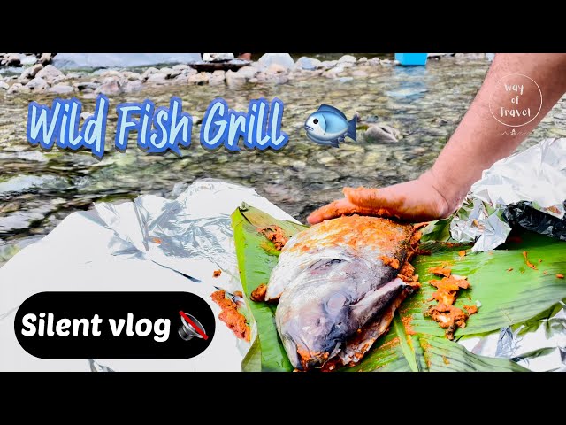 Village Cooking | River Fish Grill | Oman Madha | Live Cooking | Silent Vlog | Jaslin Way of Travel