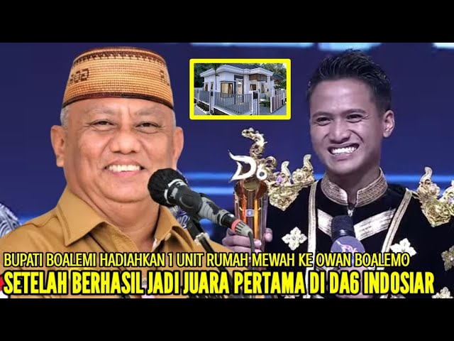 BUPATI BOALEMO HADIAHKAN SATU UNIT RUMAH MEWAH KE OWAN BOLEMO SETELAH JADI PEMENANG DI DA6 INDOSIAR