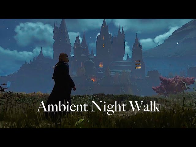 Night Walk to The Undercroft | Hogwarts Legacy Tour (ambience)