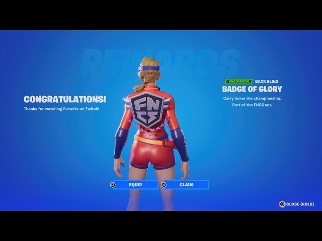 Fortnite Badgde of Glory twitch drops chapter4 season1