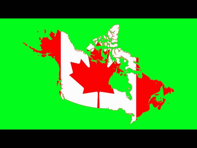 Canada Map For Movie - Green Screen Footage