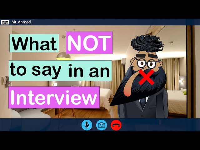 What NOT to say in an interview (funny AF) - full video part 1