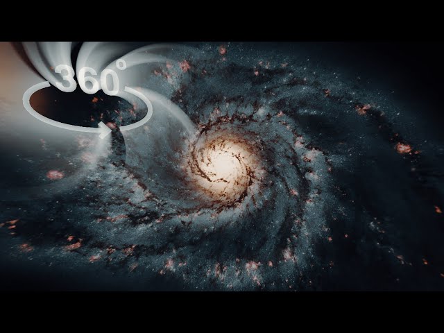 360° VR Journey to the Core of the Whirlpool Galaxy (Simulation)