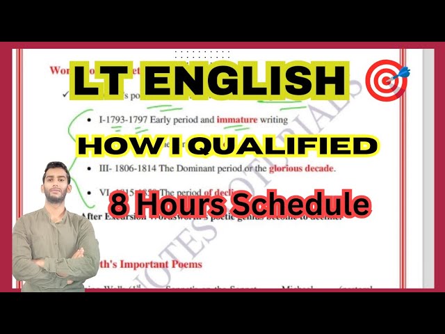 Lt English Preparation || How I qualified LT English || Best Notes Tutorials