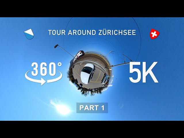 360° Tour around Lake Zuerich - Zürichsee - Part One [5K]