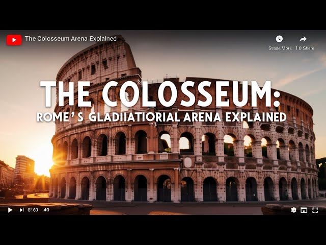 The Colosseum: Rome’s Gladiatorial Arena Explained