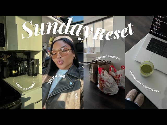 SUNDAY RESET : SELF-CARE + DEEP CLEANING + TRADER JOES / HEALTHY GROCERY SHOPPING + ARITZIA HAUL