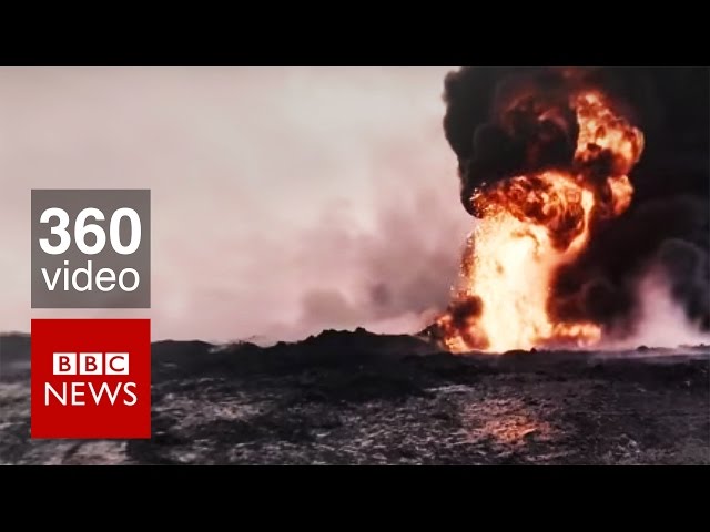 Poisoned Ground: a journey to Iraq’s burning oil fields (360 video) - BBC News