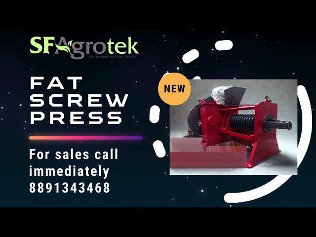 Screw Press/ Fat Press/ Fat Screw Press/oil expeller for sales call now #poultryequipments