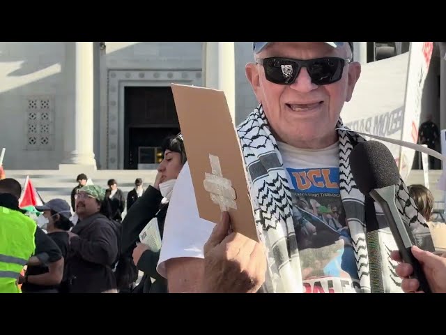 Pro Palestinian Protestor wants to sway US Opinion