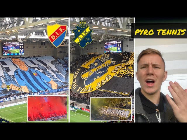 DJURGÅRDENS IF - AIK | Tifo, Pyro, Bangers, Flares, Match interruption - Tvillingderbyt vlog