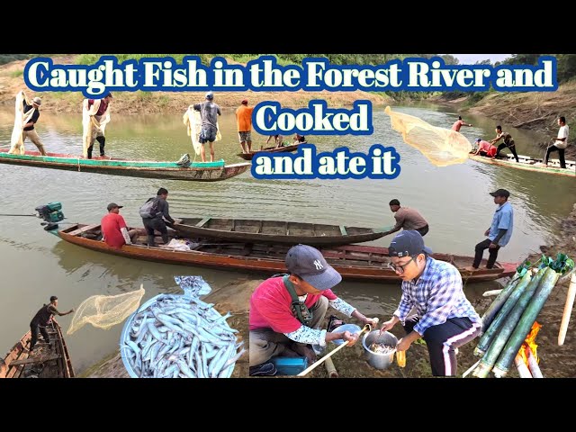 Caught Fish in the forest River and cooked and ate it || जंगल के नदी में मछली पकड़के खाना बनाकर खाया