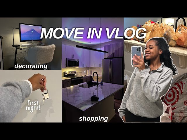 MOVING INTO MY FIRST APARTMENT @ 20 | decorating, shopping, first night